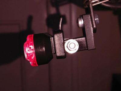 rack holder for rear bike lamp