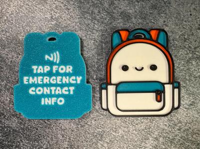Cute Kawaii Kids NFC Emergency Contact NFC Tags
