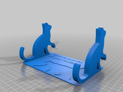 Cat tablet stand with base