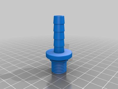 Barbed Hose Adapter, 1/4in BPT by 8mm ID