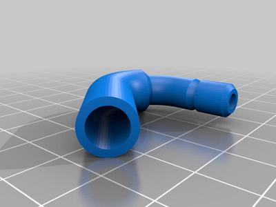 135 degrees angle tube for helmet hydration system