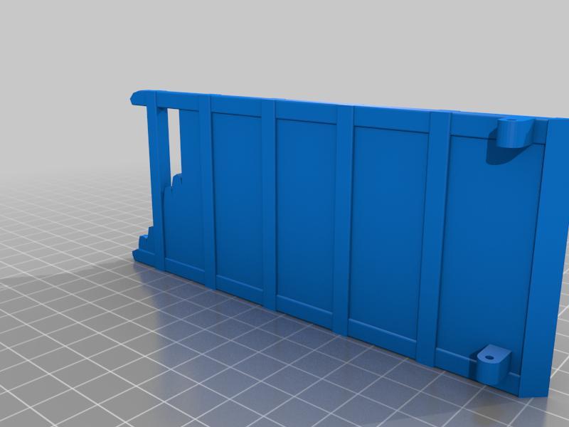 Wide collapsible ruined Tudor house