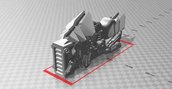 BatCycle From the Future . Work-in-Progress . Damaged