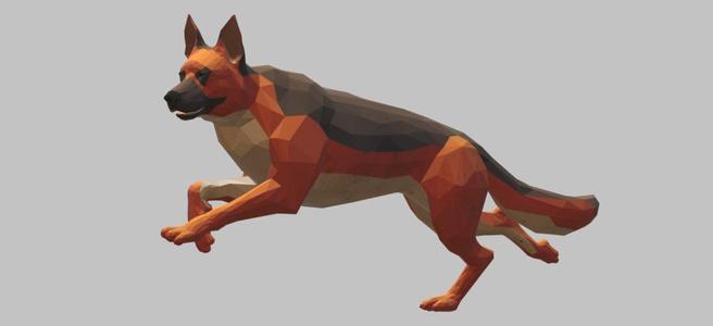 Dog - Low Poly