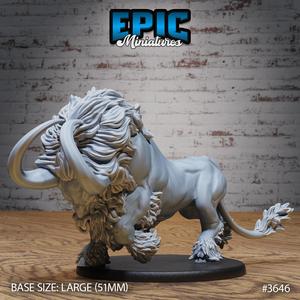 Devilhorn Bull / Arctic Beast / Horned Snow Creature / Frozen Wild Animal /  Ice Age Encounter
