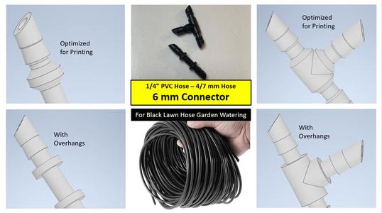 6mm Connector Vinyl/PVC Hose 4/7 mm 1/4"