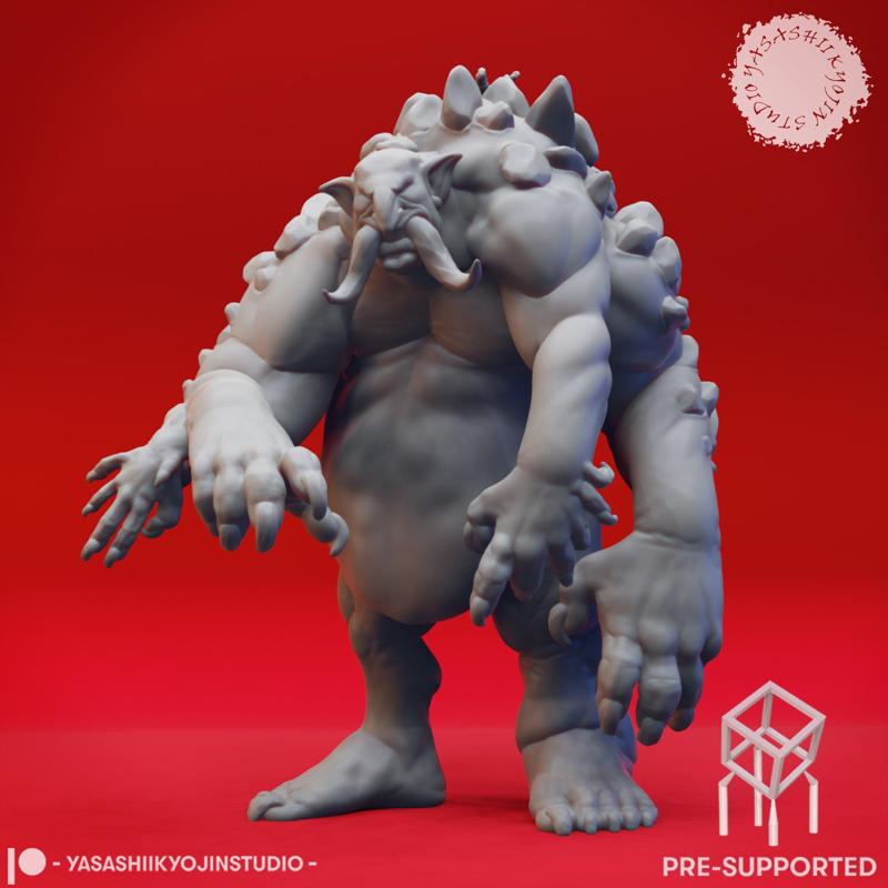 Dire Troll - Book of Beasts - Tabletop Miniature (Pre-Supported)