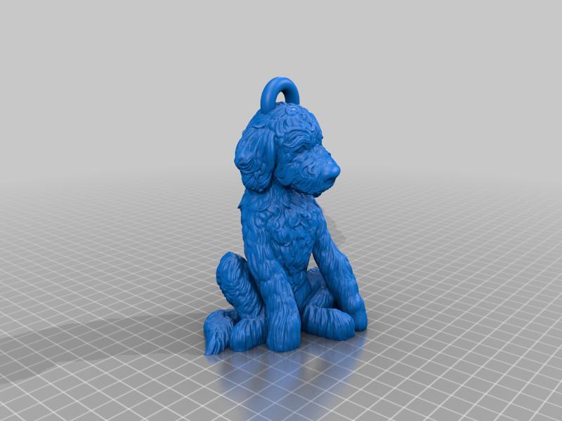 Labradoodle christmas ornament