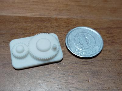 Tiny gear for 0.1mm nozzle