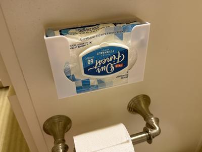 Flushable Wipe Holder Wall Mount
