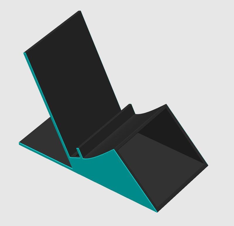 Phone stand with amplion