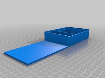 parametric box with sliding lid - assymetric divider test 1
