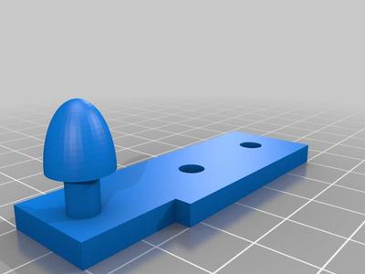 Holder for rifle in cabinet.