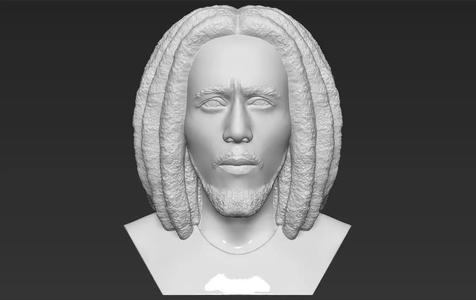 Bob Marley bust 3D printing ready stl obj formats