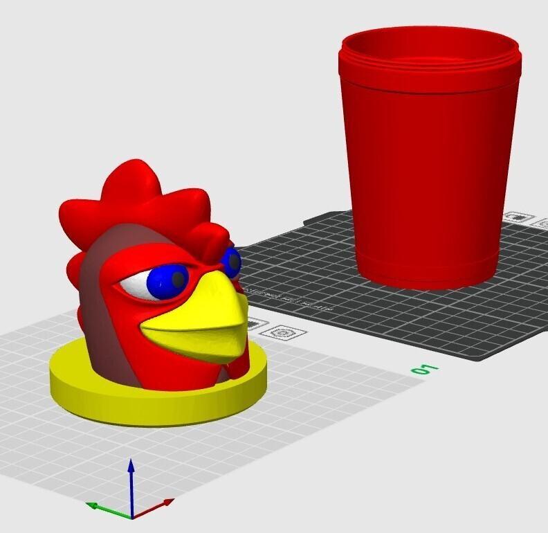 La Granja de Zenon rooster Bartolito Milkshake Glass