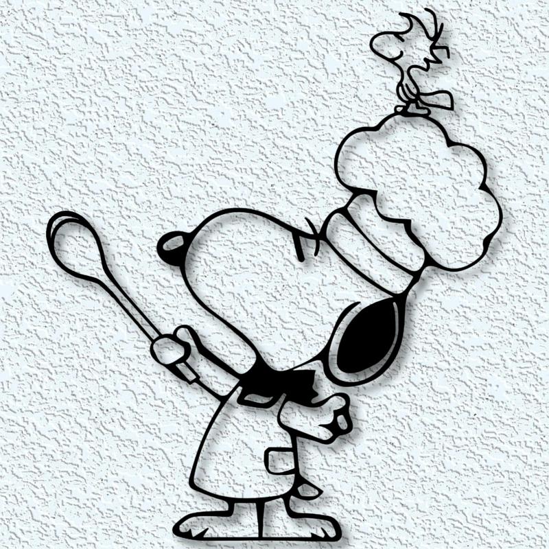 Chef Snoopy and Woodstock wall art Charlie Brown Wall Decor Peanuts