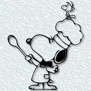 Chef Snoopy and Woodstock wall art Charlie Brown Wall Decor Peanuts