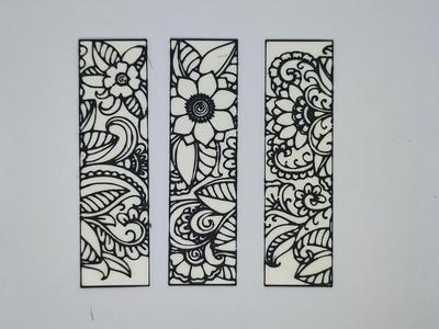 Henna Flower Bookmark Set