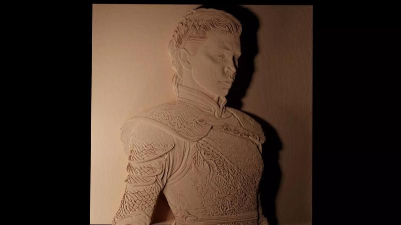 Brienne of Tarth CNC 3d Print High Relief Sand Casting