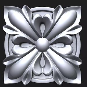 Carved Rosette decor element 04
