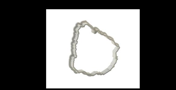 Uruguay map cookie cutter / cookie cutter map