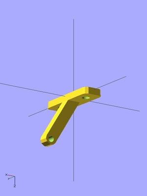 Simple holder for Hexagon fan mount to Rostock standard platform