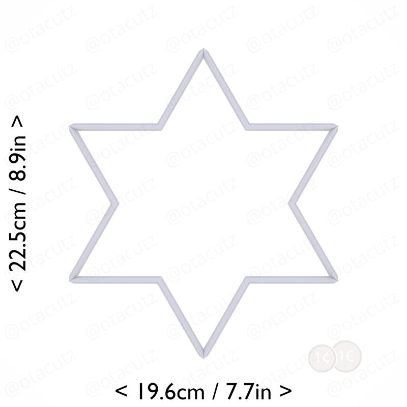 Hexagram Cookie Cutter 8.5in / 21.6cm