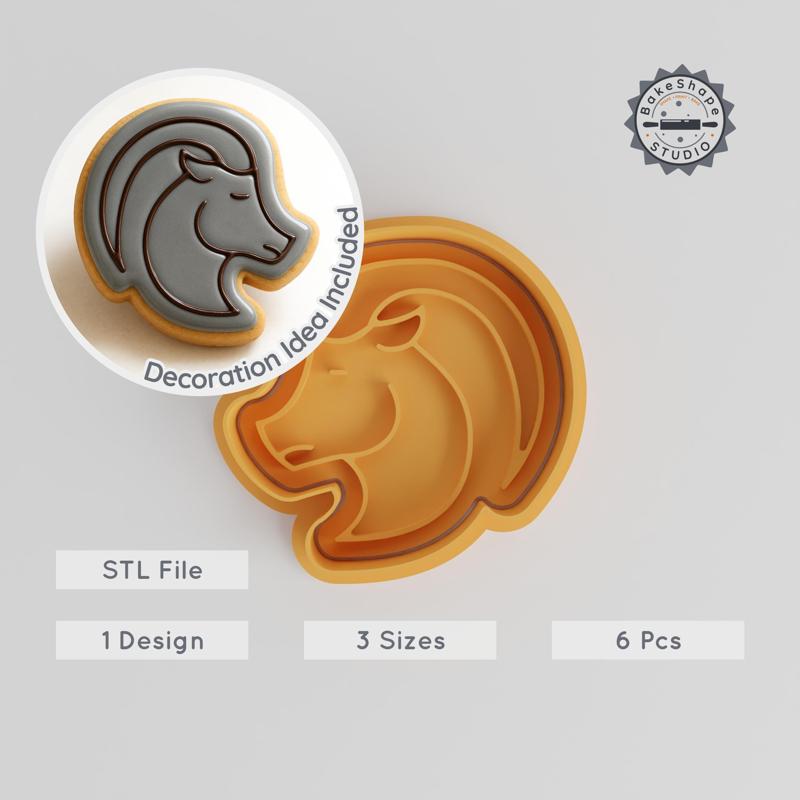 Aries Zodiac Ram Cookie Cutter & Stamp Set, Astrology Arian Sign, Horoscope Baking Tool, S/M/L Sizes