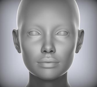 3 3D Head Face Female Character Women teenager portrait doll 3D Low-poly 3D model