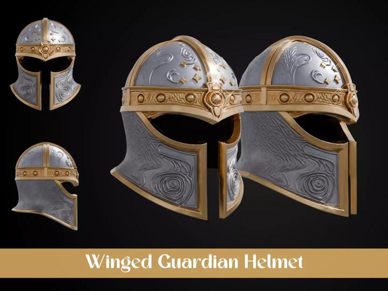 Stylized Numeror Helmet - Winged Guardian