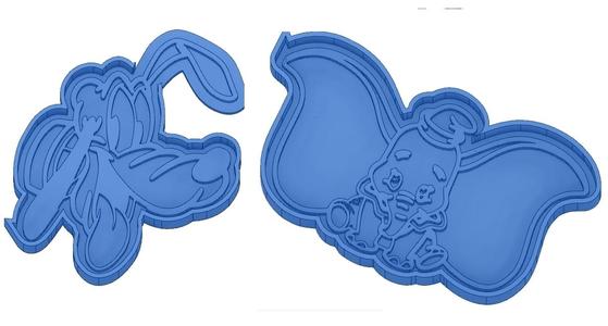 Biscuit Moulds - Disney - Princess - Mickey - Dingo - Bambi - The Lion King - Pinocchio - Pluto - Frozen - Dumbo - Cookie cutter - Cookie Cutter