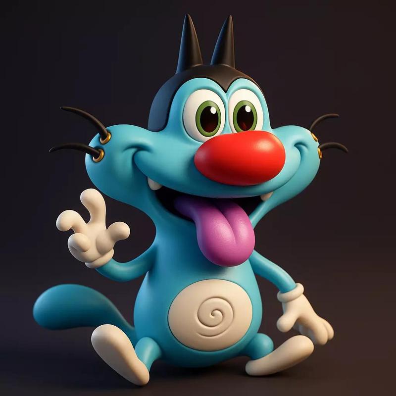 Oggy from Oggy and the Cockroaches 3d Model