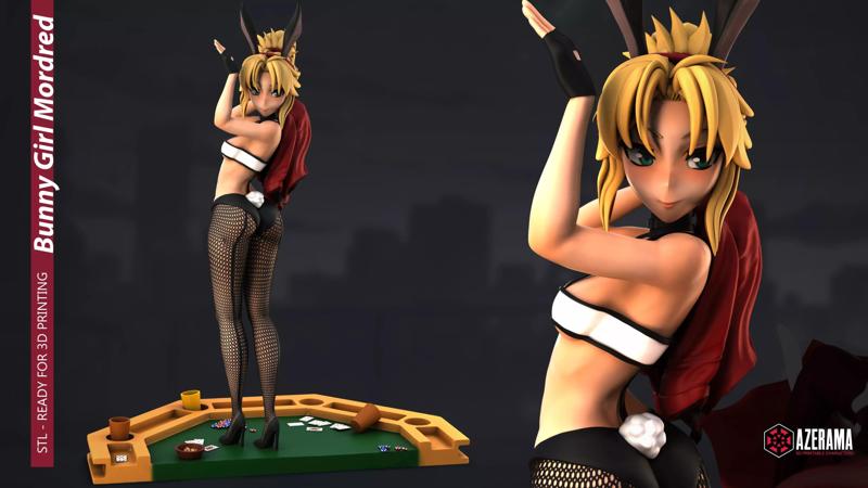 MORDRED BUNNY GIRL STL READY FOR 3D PRINTING