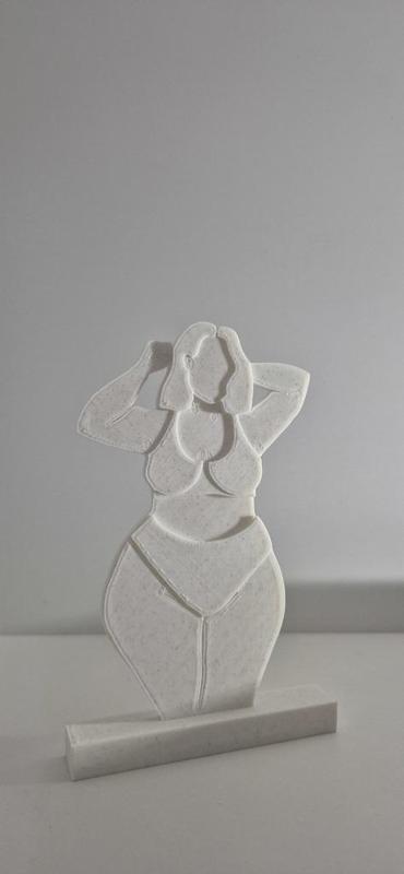 Curvy girl statue