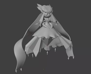 Mega Diancie Pokemon figurine 3d