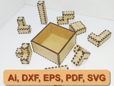 Tetris 3D box - 8 pieces + box