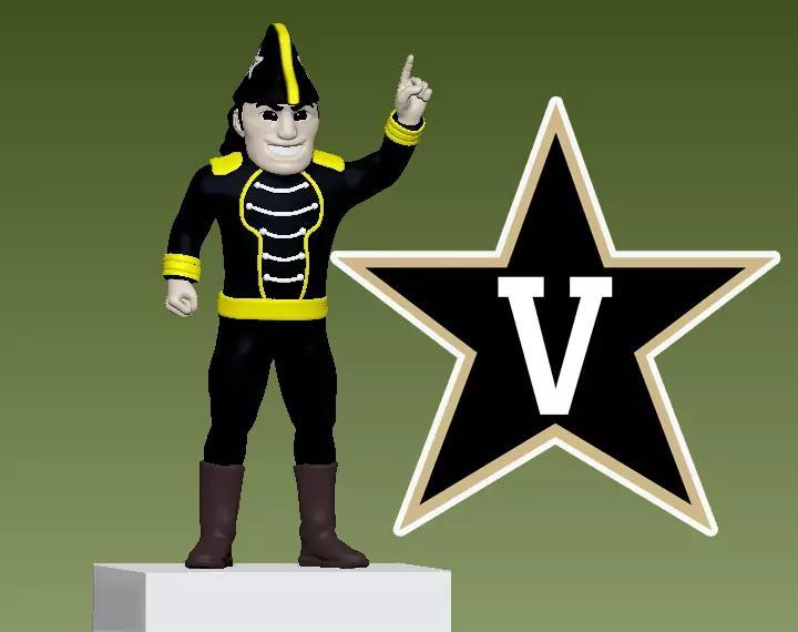 NCAA - VANDERBILT COMMODORES FOOTBALL MASCOT STATUE DESTOP