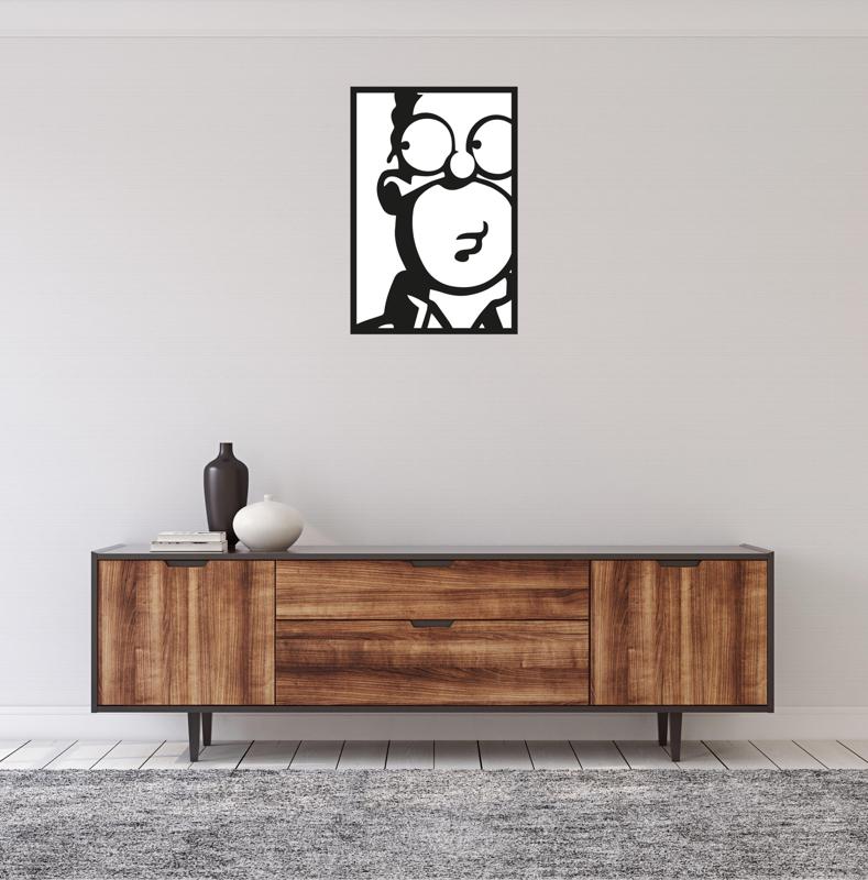 Homer Simpson side eyes Wall Art - 3D Printing and Laser Cutting File