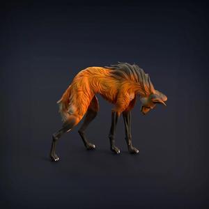 Maned Wolf for 3D printing