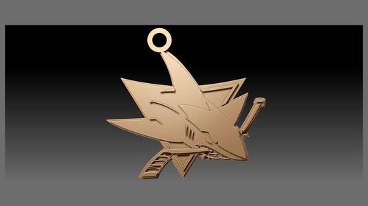 NHL san jose sharks keychan shield color printable