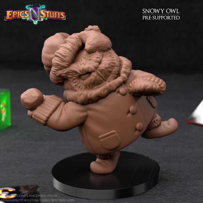 Snowy Owl Miniature - Pre-Supported