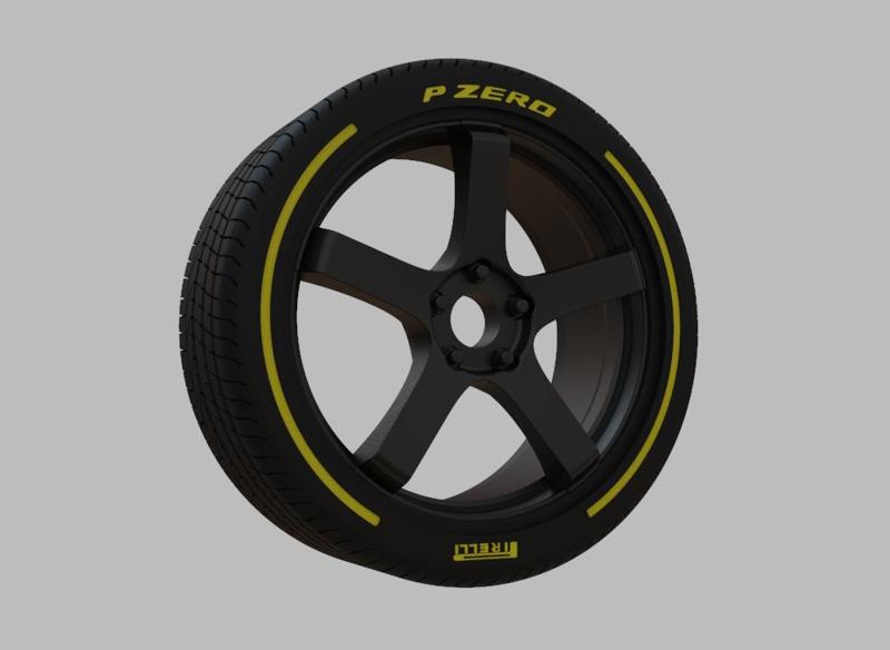 Miniature Enkei Kojin Rim & Tire