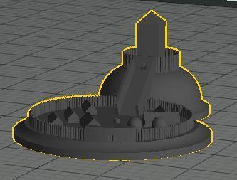 Motte and Bailey Castle model for game board or decoration