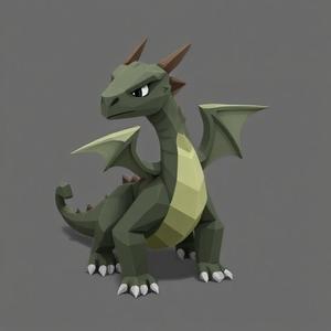Curious Baby Dragon – 3D Model of a Playful Dragon Hatchling