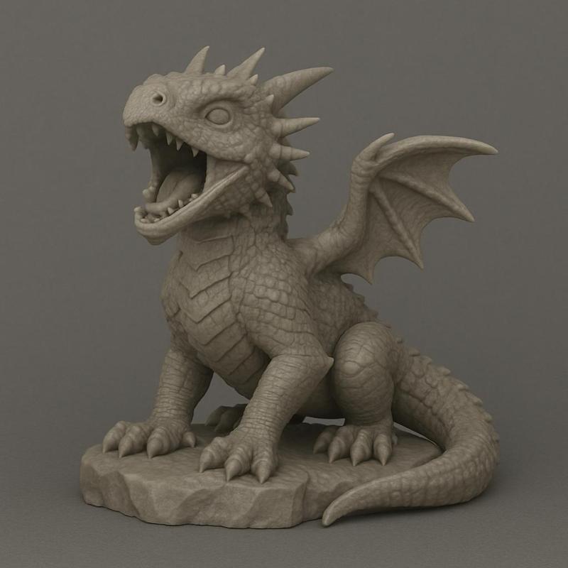 Fierce Baby Dragon – 3D Printable Model (.3mf)