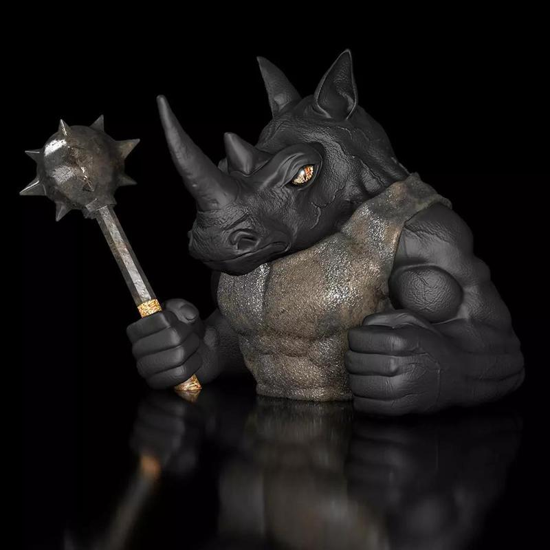 Rhinocerus-Dozer  Rhino  Bust- High-Polygon 3D print model