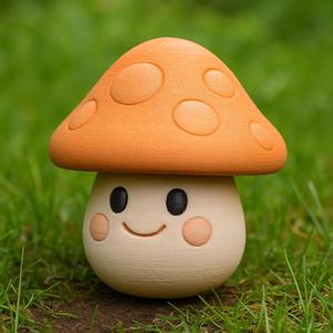 Mushroom Cute  3D Model STL – Printable Kawaii Toadstool Figurine for Decoration & Gifts