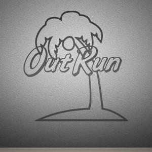 Out Run Sign, With AM2 Palm Tree.