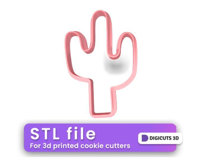 Cactus COOKIE CUTTER - Cowboy COOKIE CUTTER STL FILE