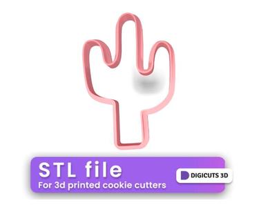 Cactus COOKIE CUTTER - Cowboy COOKIE CUTTER STL FILE